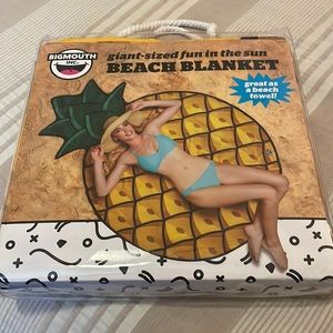 New in Bag Big Mouth pineapple beach blanket